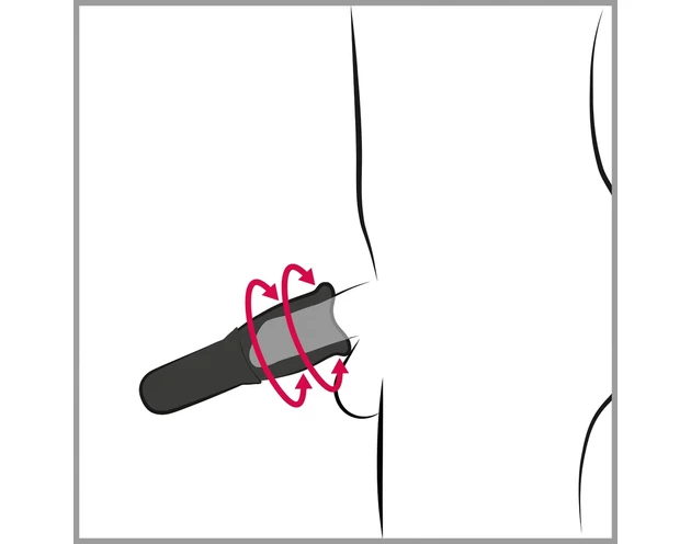 STROKER Rotating - akkus, forgó műszáj maszturbátor (fekete)