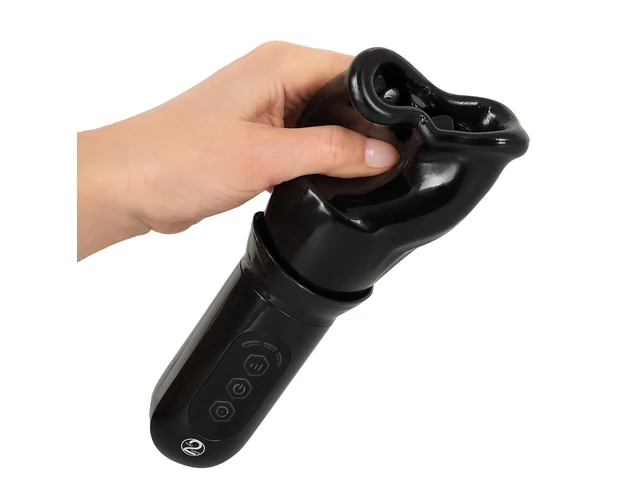 STROKER Rotating - akkus, forgó műszáj maszturbátor (fekete)