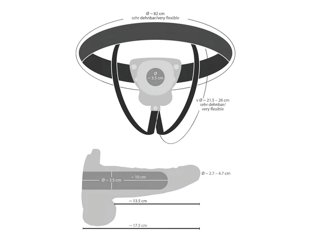 You2Toys Strap-on - üreges, felcsatolható vibrátor (natúr)