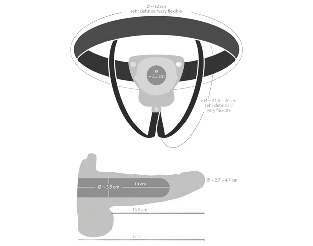 You2Toys Strap-on - üreges, felcsatolható vibrátor (natúr)
