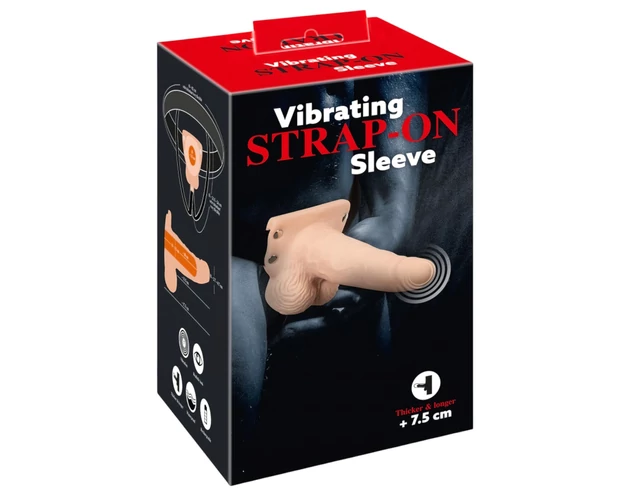 You2Toys Strap-on - üreges, felcsatolható vibrátor (natúr)