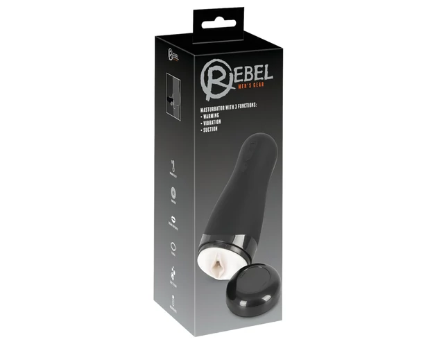 Rebel 3 Function - akkus, melegítő műpunci maszturbátor