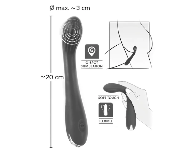 SMILE G-spot - akkus, bordázott G-pont vibrátor (lila)