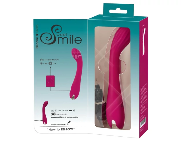 SMILE G-spot - akkus, bordázott G-pont vibrátor (lila)