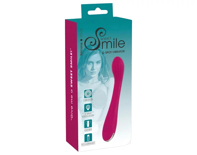 SMILE G-spot - akkus, bordázott G-pont vibrátor (lila)