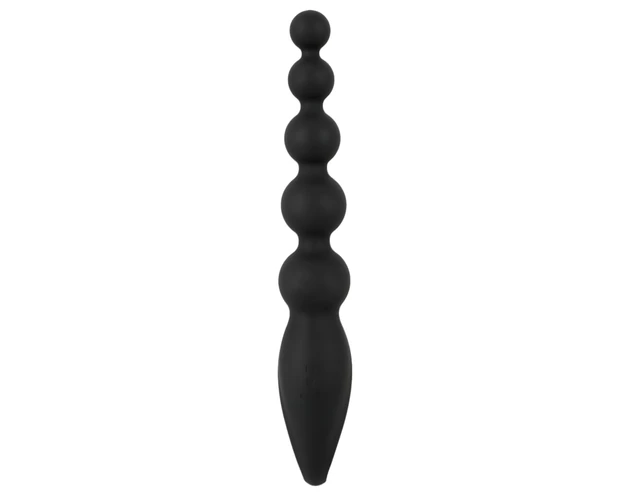 ANOS Anal Beads - gyöngyös anál vibrátor (fekete)