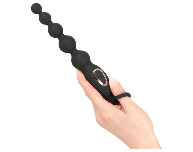 ANOS Anal Beads - gyöngyös anál vibrátor (fekete)