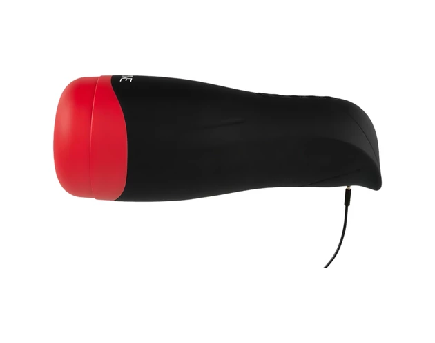 WYNE 01 - akkus, rezgő-szívó, melegítő maszturbátor (fekete)