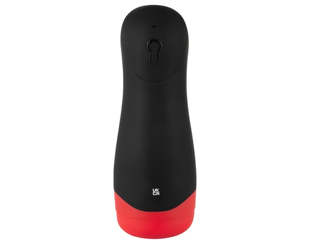 WYNE 01 - akkus, rezgő-szívó, melegítő maszturbátor (fekete)