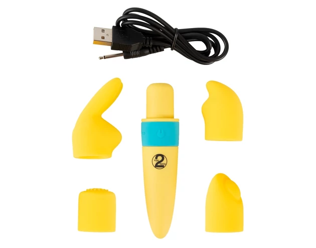 You2Toys - Pocket Power - akkus vibrátor szett - sárga (5 részes)