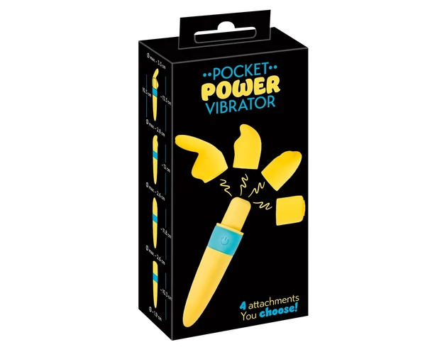 You2Toys - Pocket Power - akkus vibrátor szett - sárga (5 részes)