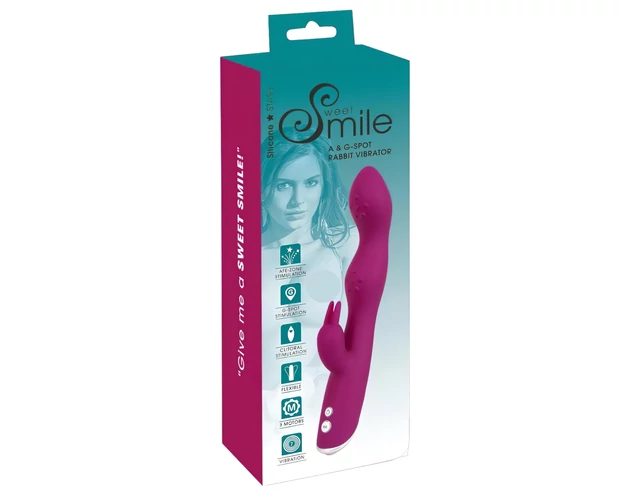SMILE - flexibilis, csiklókaros A és G-pont vibrátor (lila)