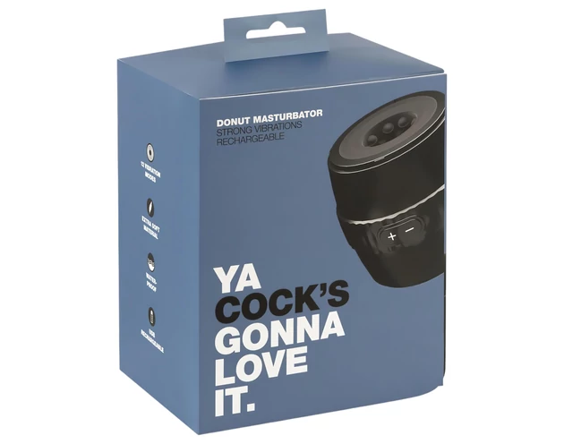 Ya Cock's Donut - akkus, vízálló férfi maszturbátor (fekete)