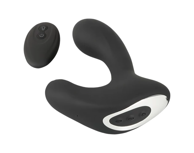 Rebel RC - akkus, rádiós pumpálható anál vibrátor (fekete)