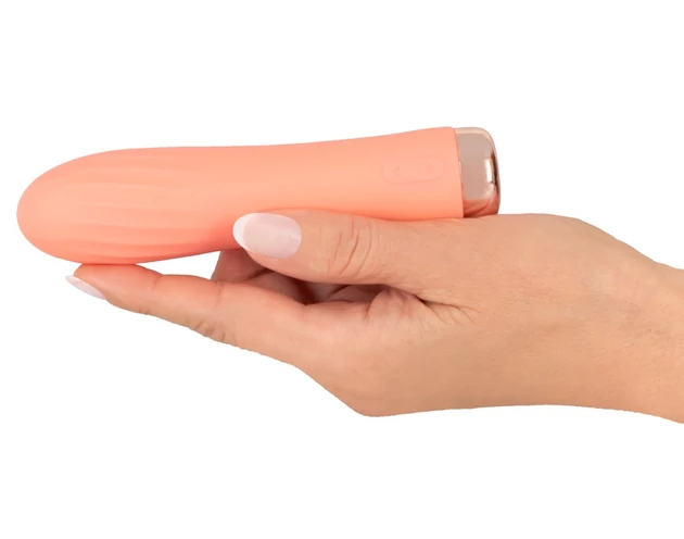 You2Toys peachy! mini ribbed - akkus rúdvibrátor (barack)
