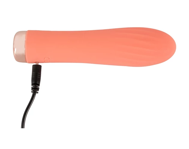 You2Toys peachy! mini ribbed - akkus rúdvibrátor (barack)