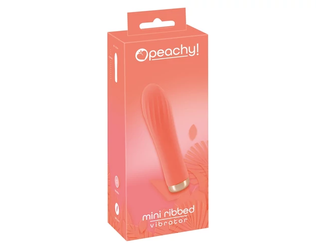 You2Toys peachy! mini ribbed - akkus rúdvibrátor (barack)