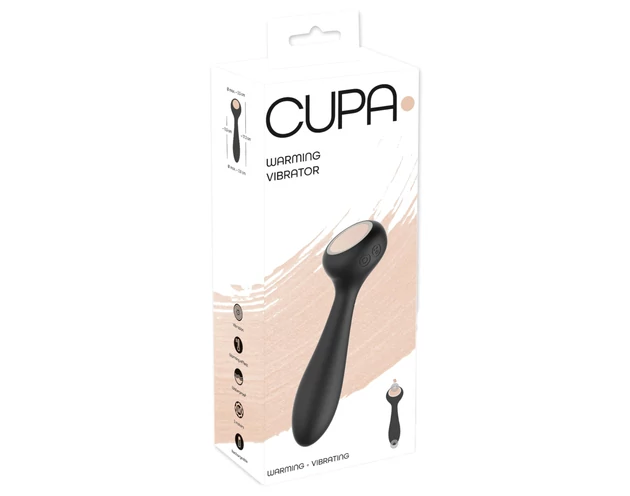 You2Toys CUPA - akkus, melegítő 2in1 vibrátor (fekete)
