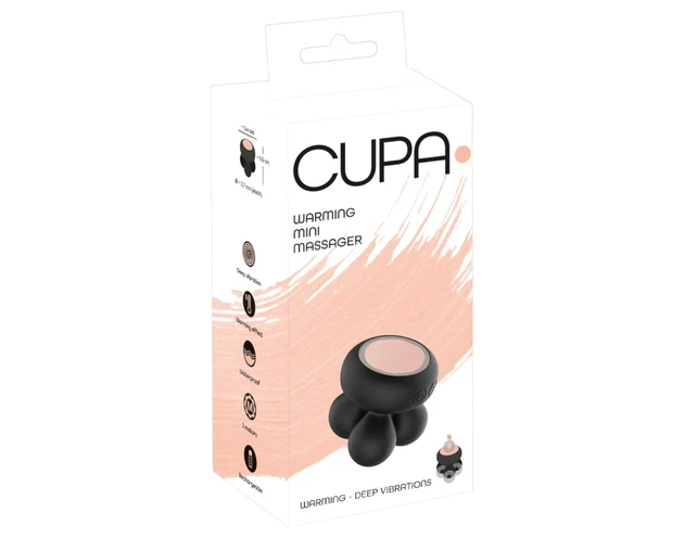 You2Toys CUPA Mini - melegítő masszírozó vibrátor (fekete)