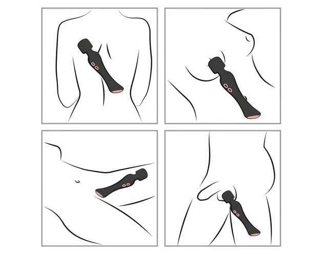 You2Toys CUPA Wand - akkus 2in1 masszírozó vibrátor (fekete)