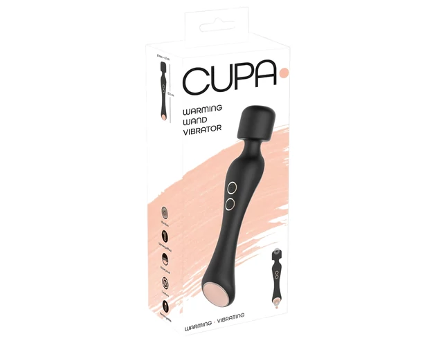 You2Toys CUPA Wand - akkus 2in1 masszírozó vibrátor (fekete)