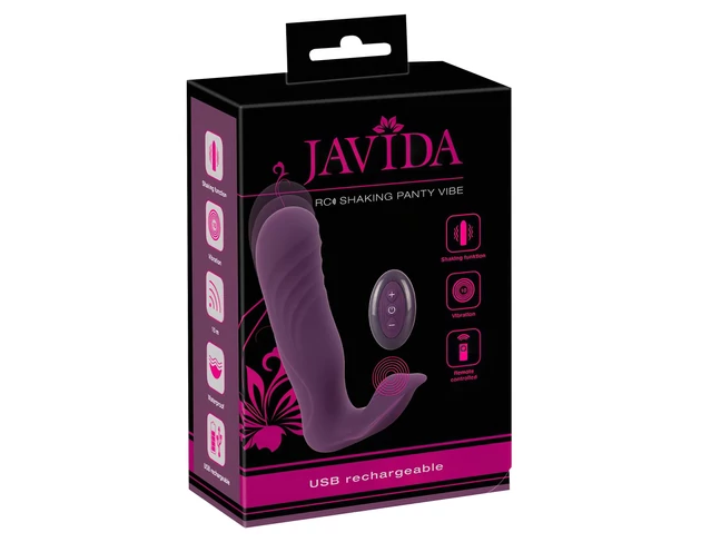 Javida RC - rádiós, 2 funkciós csikló vibrátor (lila)
