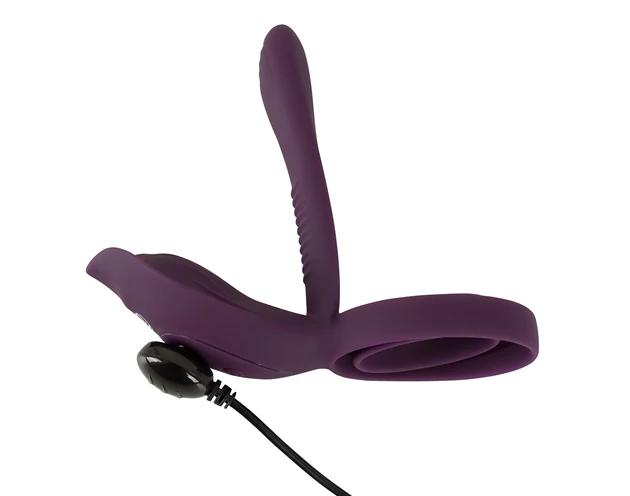 Couples Choice - akkus, rádiós péniszgyűrű (lila)