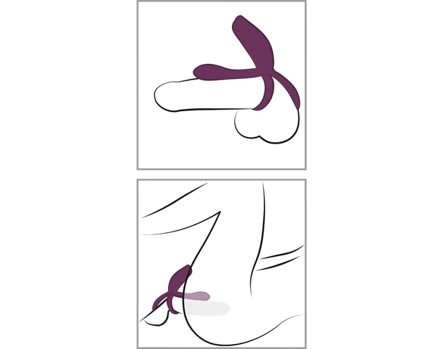 Couples Choice - akkus, rádiós péniszgyűrű (lila)