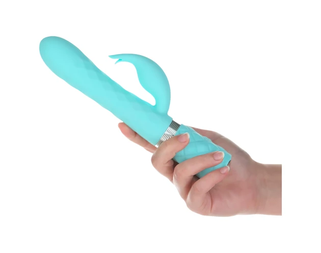 Pillow Talk Lively - akkus, csiklókaros vibrátor (türkiz)