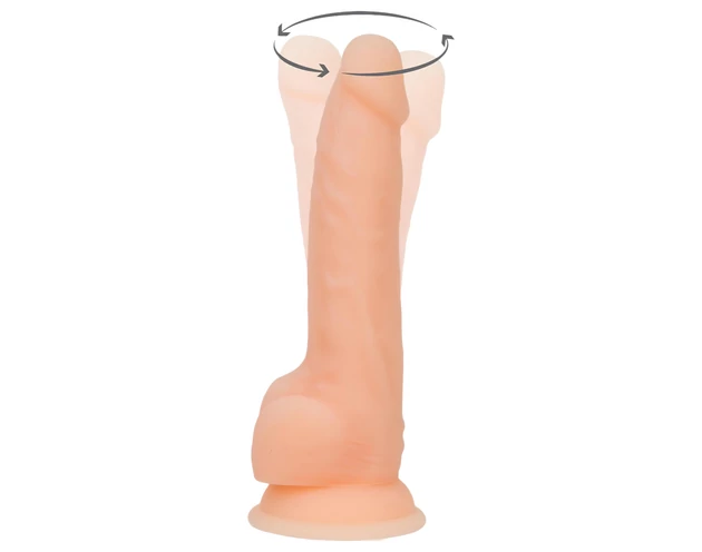 Naked Addiction Rotating 8 - forgó vibrátor (20cm) - natúr