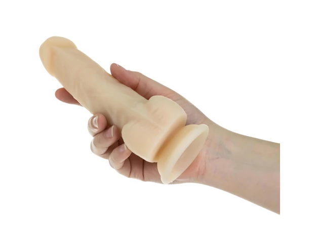 Naked Addiction Rotating 7 - forgófejes vibrátor (18cm) - natúr