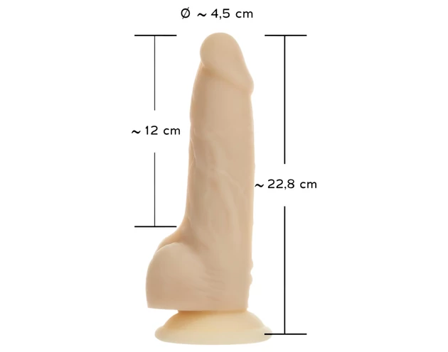 Naked Addiction Rotating 7 - forgófejes vibrátor (18cm) - natúr