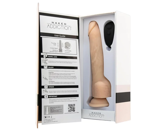 Naked Addiction Thrusting 9 - lökő vibrátor - natúr (23cm)