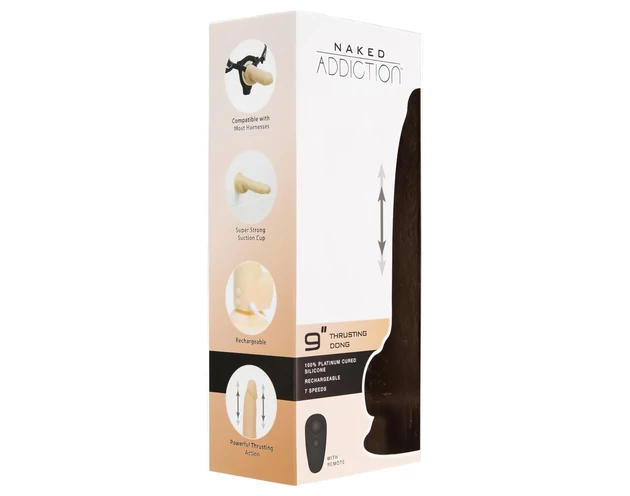Naked Addiction Thrusting 9 - lökő vibrátor - natúr (23cm)