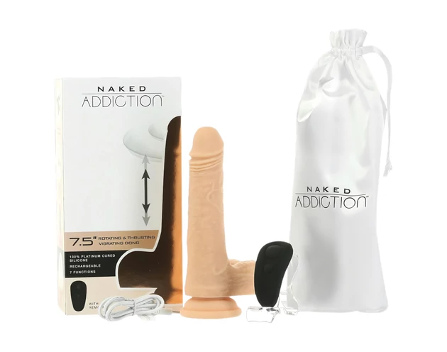 Naked Addiction Thrusting 7,5 - lökő vibrátor (19cm) - natúr