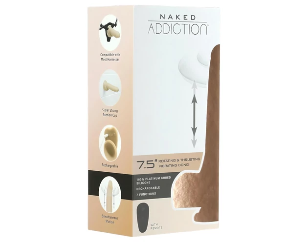 Naked Addiction Thrusting 7,5 - lökő vibrátor (19cm) - natúr