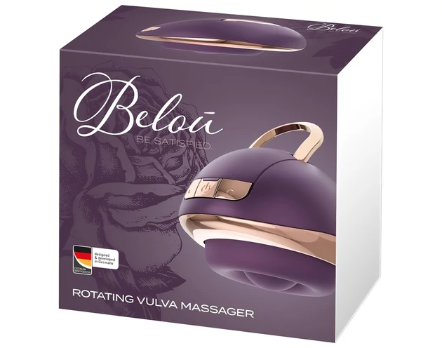 Belou - akkus, forgó, vulva masszírozó vibrátor (lila)
