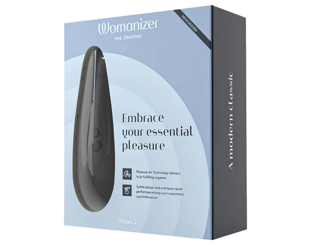 Womanizer Classic 2 - akkus, léghullámos csiklóizgató (fekete)