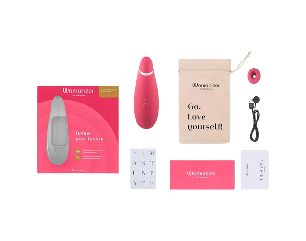 Womanizer Premium 2 - léghullámos csiklóizgató (pink)