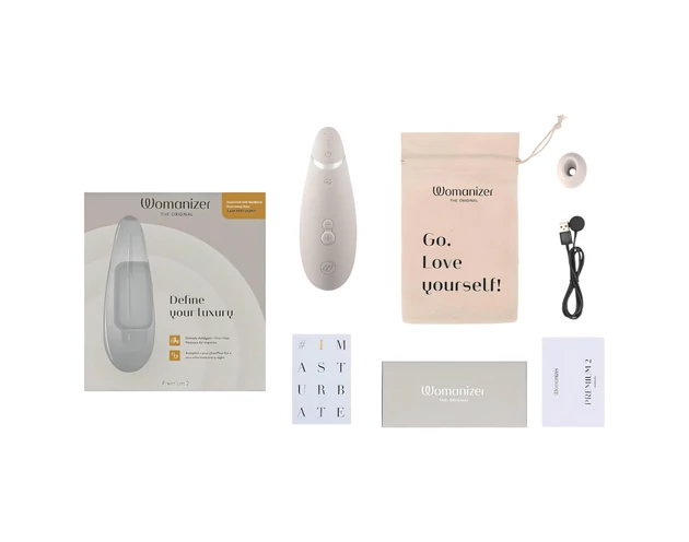 Womanizer Premium 2 - léghullámos csiklóizgató (fehér)
