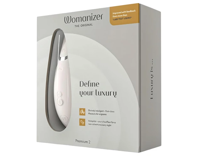 Womanizer Premium 2 - léghullámos csiklóizgató (fehér)