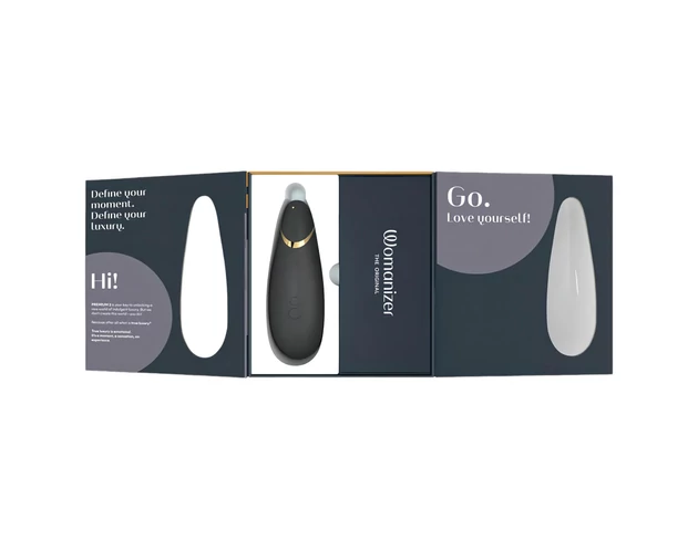 Womanizer Premium 2 - léghullámos csiklóizgató (fekete)