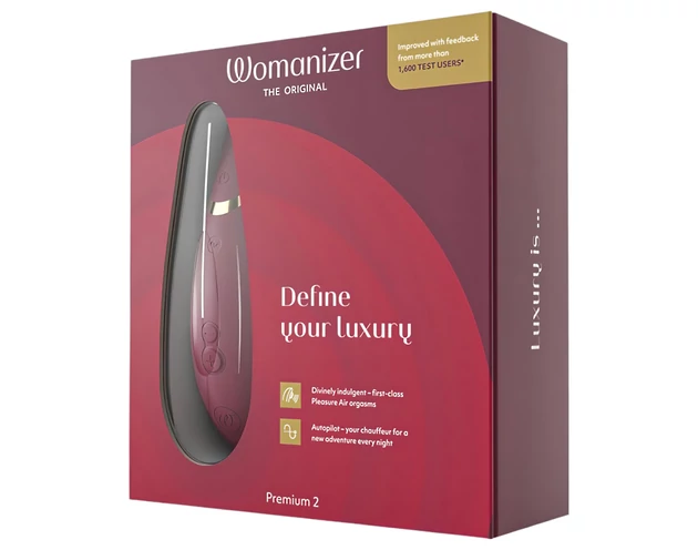 Womanizer Premium 2 - léghullámos csiklóizgató (piros)