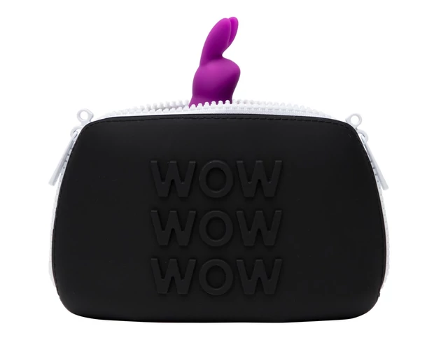 Happyrabbit Cock Kit - vibrációs péniszgyűrű tárolóval (lila)