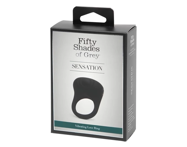 A szürke ötven árnyalata Sensation - vibrációs péniszgyűrű (fekete)
