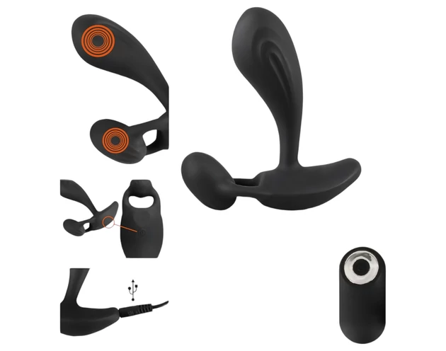 Rebel RC - 2in1 prosztata vibrátor (fekete)