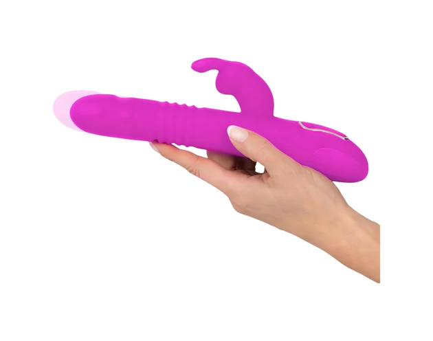 SMILE Rabbit - akkus, csiklókaros lökő-forgó vibrátor (pink)