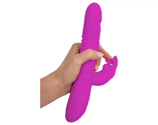 SMILE Rabbit - akkus, csiklókaros lökő-forgó vibrátor (pink)