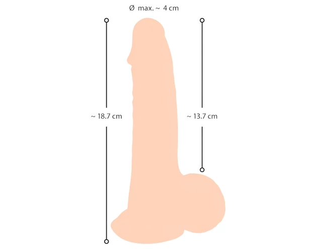 Nature Skin - dildó bőrrel - 19cm (natúr)