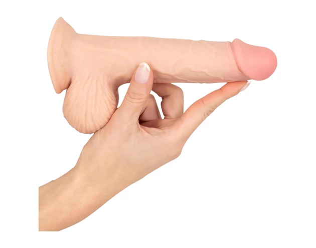 Nature Skin - dildó bőrrel - 19cm (natúr)